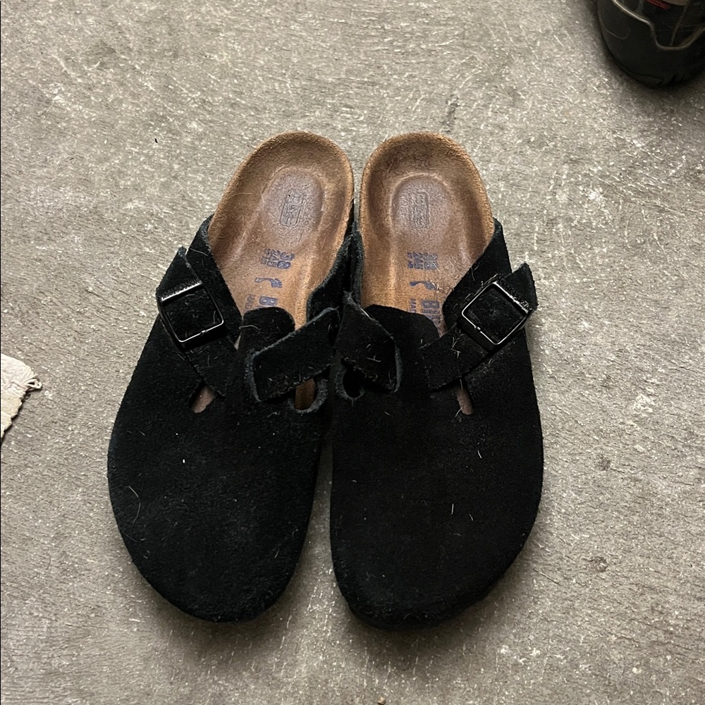 Birkenstock Black Suede Slip-Ons - Picture 3 of 3